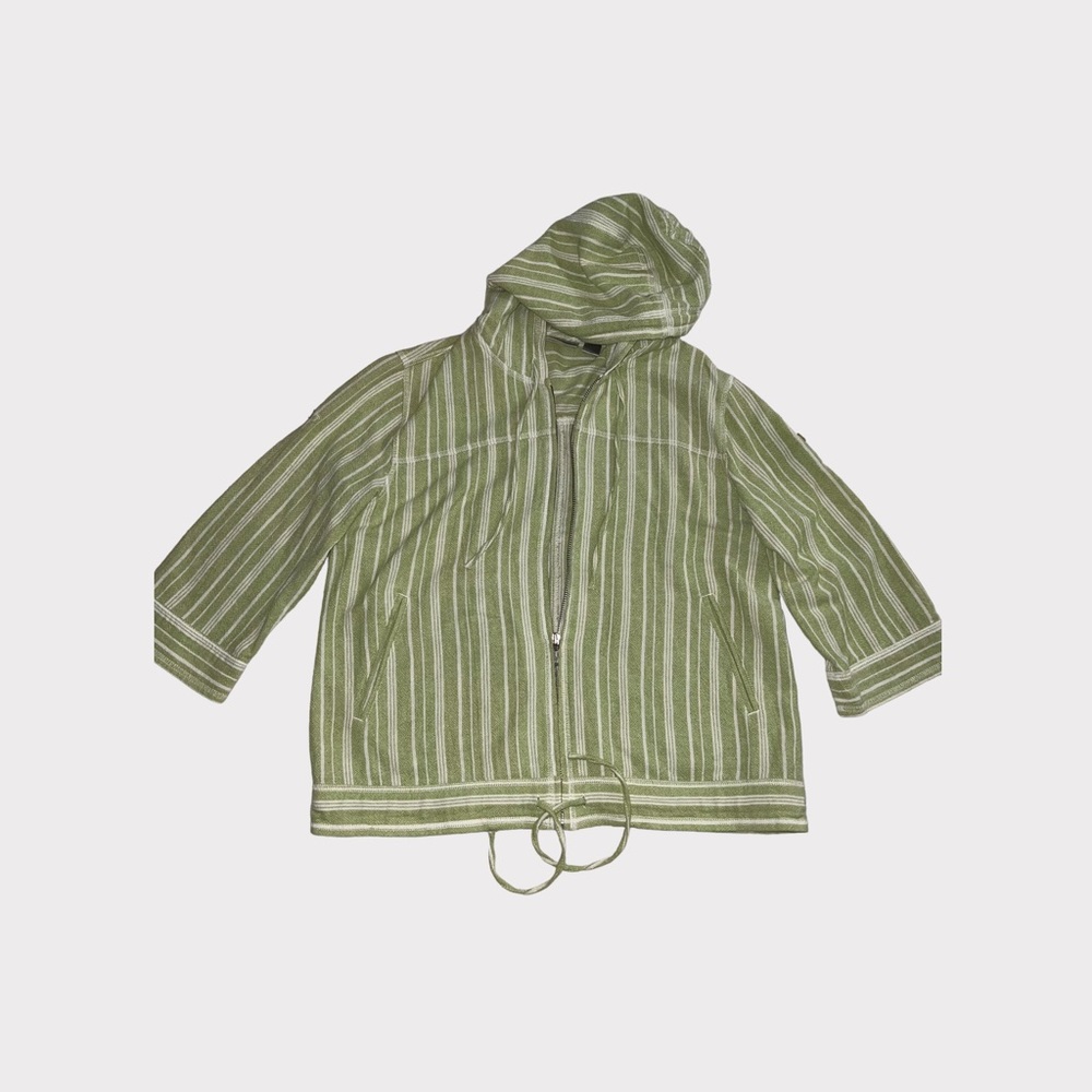 Chico’s Green Striped Jacket